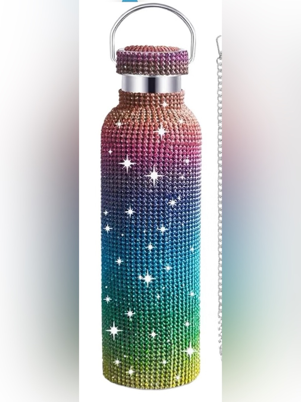 Diamond Water Bottle Bling Rhinestone Stainless Steel Thermal Refillable Insulat
